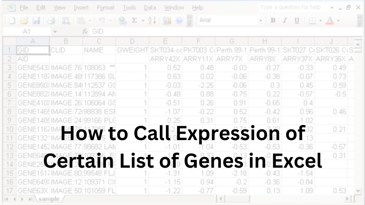 Read more about the article Master Gene Expression Analysis: How to Call Expression of Certain List of Genes in Excel